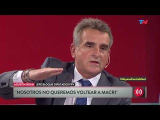 Rossi: "No queremos voltear a Macri"