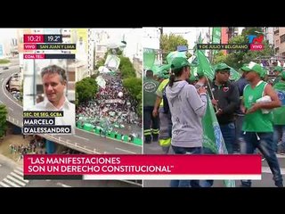 D'Alessandro sobre la marcha: "Si hay actos de violencia vamos a actuar"