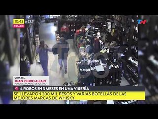 4 robos en 3 meses en una vinería