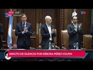 El minuto de silencio en la Legislatura por debora perez volpin