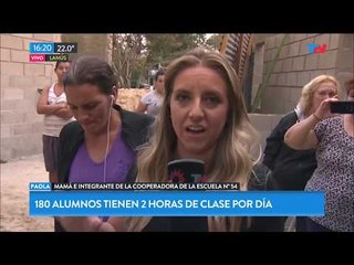 Lanús: 180 alumnos tienen 2 horas de clase por día