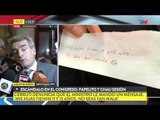 Escándalo en el Congreso: Papelito y chau sesión