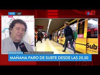 Paro de subtes el viernes 6 de abril