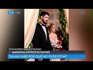 Maradona justificó el faltazo a la boda de Dalma