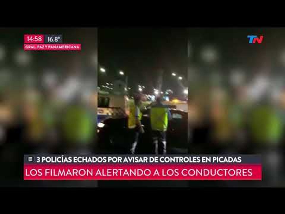 3 policías echados por avisar de controles en picadas