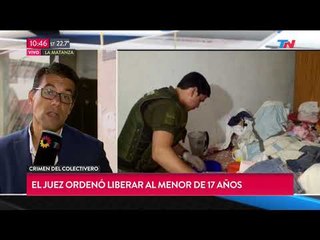 Crimen del colectivero: Liberan al menor de 17 años