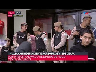 Allanamientos en AFA, Independiente y Futbolistas Agremiados