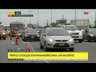 Triple choque panamericana: Un muerto