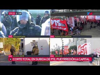 Paro General: Cortes en accesos y acto central en el Obelisco