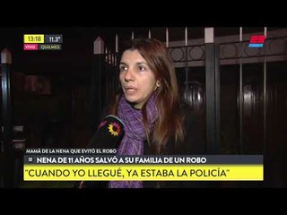 Nena de 11 años salvó a su familia de un robo