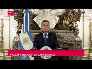 Macri: "Vamos a reducir los ministerios a menos de la mitad"