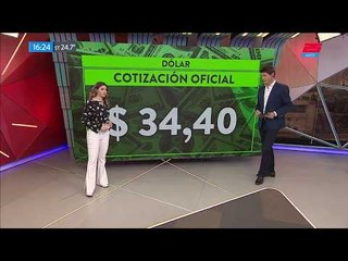 Cotización récord del dólar: $34,40