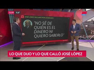Lo dijo y no dijo José López en su declaración