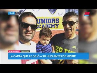 Su padre murió sorpresivamente y le dejó una carta de despedida