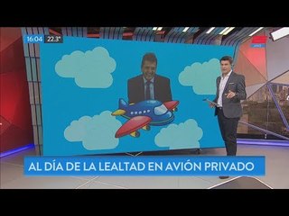 En jet privado al Día de la Lealtad Peronista