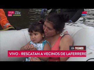 Así rescatan a los inundados en Laferrere