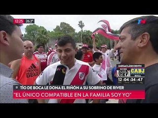 Tío de Boca le va a donar su riñón a sobrino de River