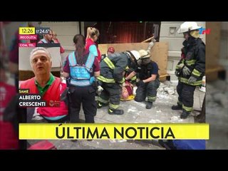 Se derrumbó la mampostería de un edificio en Recoleta: 3 heridos