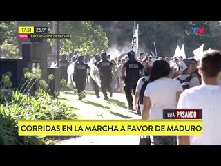 Incidentes durante marcha en apoyo a Maduro en Buenos Aires