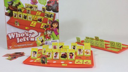 Paw Patrol TMNT Nickelodeon Whos Left Guessing Game Blaze Bubble Guppies Spongebob - Unboxing