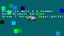 Envision Math 2.0 Common Core Student Edition Grade 7 Volume 1 Copyright2017