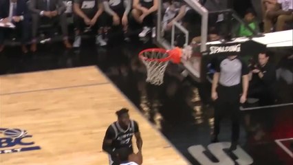 Kevin Hervey with one of the day's best blocks