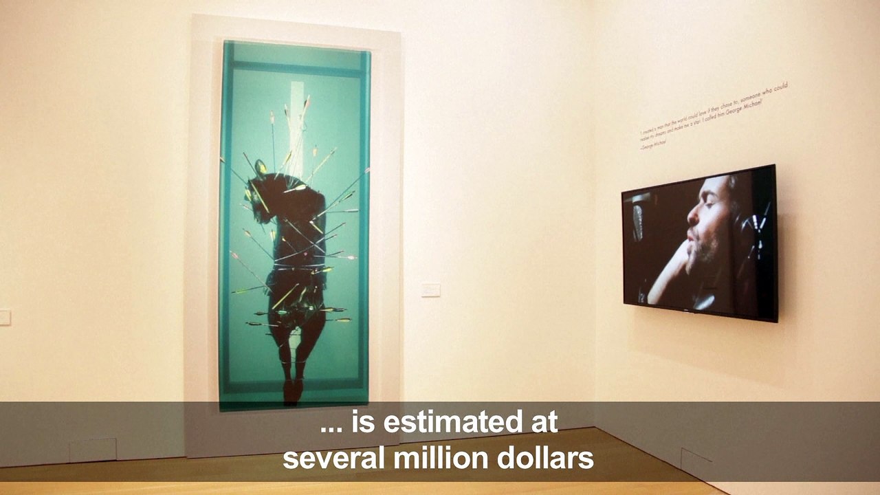 George Michael's personal art collection previews before auction