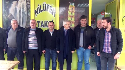 Direksiyon başına geçen Erdem, şoförlerin sıkıntılarını dinledi