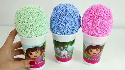 Dora The Explorer Foam Clay Surprise Eggs Ice Cream Cups Disney Princess Angry Birds Spongebob