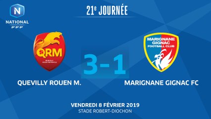 J21 : Quevilly Rouen Métropole - Marignane Gignac FC (3-1), le résumé  I National FFF 2018-2019