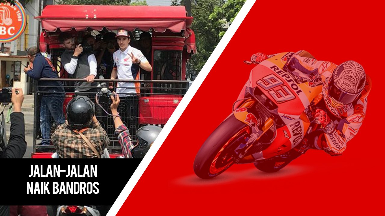 Marquez Jalan-jalan di Bandung Naik Bandros Hingga ke Gedung Sate