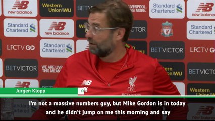 No one jumped on me and said 'spend' - Klopp on profits