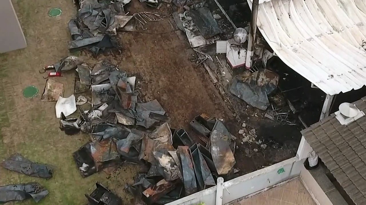 Dramatic footage shows fire that killed young footballers