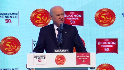 Bahçeli: 'Allah'a şükrediyorum ki tam 50 yıl sonra yine aynı çizgideyiz' - ADANA