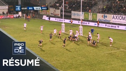 PRO D2 - Résumé Brive-Massy: 37-13 - J20 - Saison 2018/2019