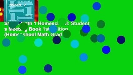 Saxon Math 1 Homeschool: Student s Meeting Book 1st Edition (Homeschool Math Grade 1)
