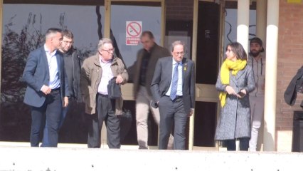 Torra, tras visitar a los presos, dice que el juicio del procés no será "justo"