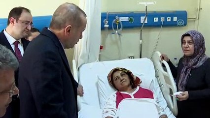 Cumhurbaşkanı Erdoğan, bina çökmesi sonucu yaralananları ziyaret etti- İSTANBUL