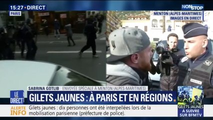 Download Video: Gilets jaunes: Maxime Nicolle bloqué à Menton, juste avant la frontière italienne