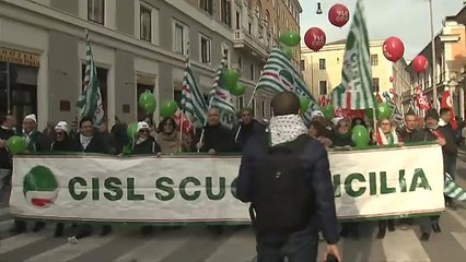 Unidad sindical contra la política económica del Gobierno italiano