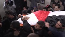 İsrail Askerleri Tarafından Şehit Edilen Filistinli Hamza İştevi'nin Cenaze Töreni