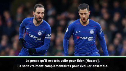Chelsea - Sarri : "Higuain et Hazard sont complémentaires"