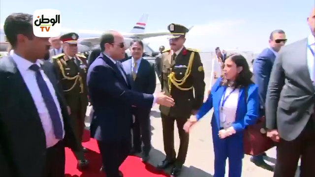 مراسم استقبال الرئيس السيسي في العاصمة الإثيوبية أديس أبابا