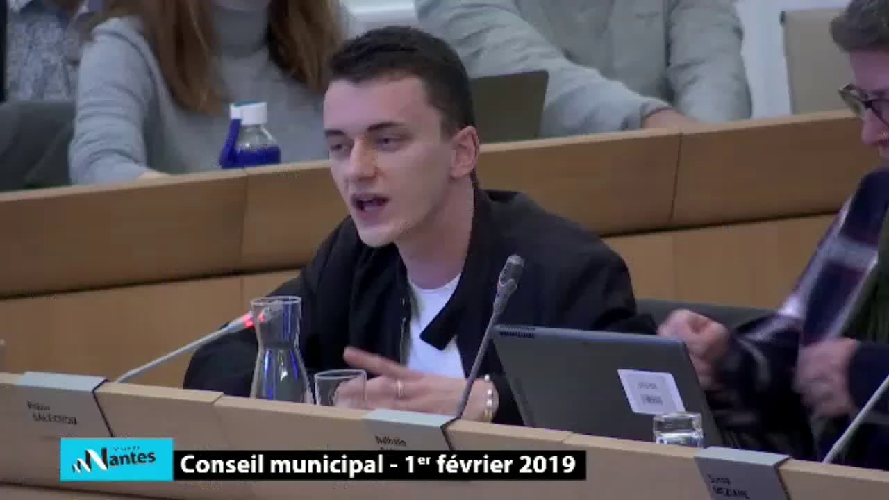 Robin SALECROIX sur la fermeture des bureaux de Poste au Conseil Municipale Nantes le 1 fevrier 2019