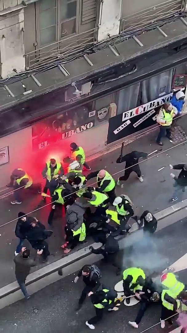 Gilets jaunes à Lyon : bagarre cours Lafayette | Acte XIII - Vidéo  Dailymotion