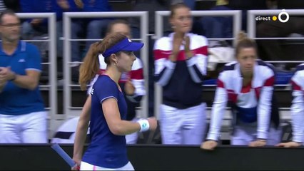 Fed Cup / Belgique - France : Cornet remporte et jeu épique et évite le break !