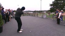 Coup de golf d'une terrasse de restaurant en plein tournoi pro !