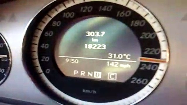 KitCastro drives a C350 at 260 km/h (~160 mph) in vietnam. Speedometer.