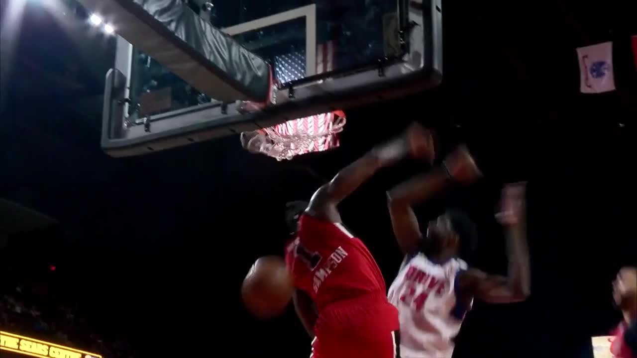 Johnny Hamilton hammers it home