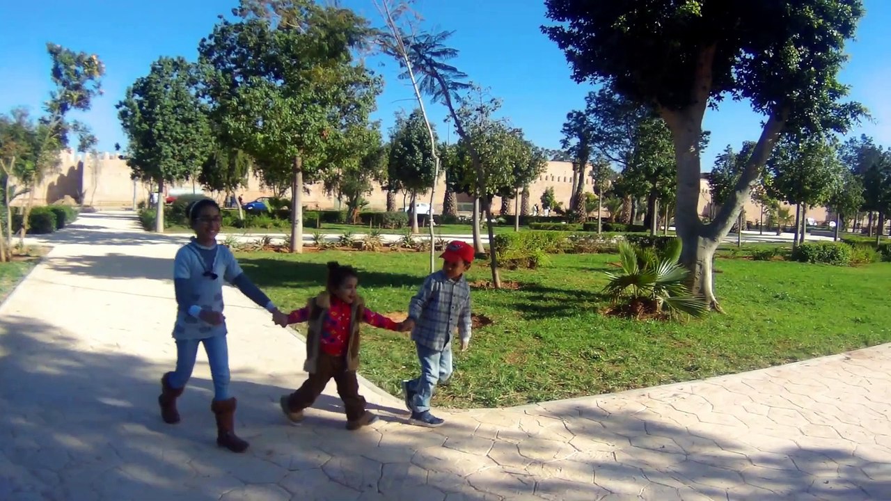 kids in city tiznit south morocco